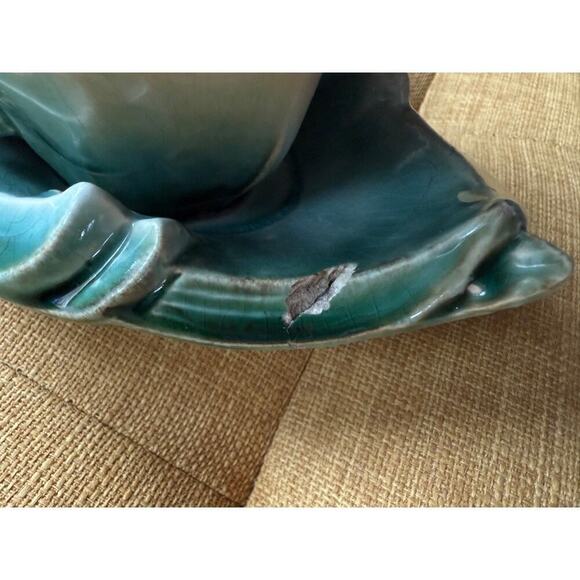 VERY rare McCoy Pottery HUMMINGBIRD double cache planter Pink Green 10+Inch - Picture 4 of 8